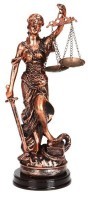 Фигурка &quot;правосудие&quot; 10*9 см. высота=28 см. серия &quot;bronze classic&quot; Lefard (252-235)