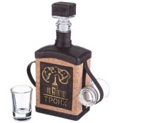 Набор &quot;для троих&quot;:штоф+3 стопки 500/30 мл. Чуп &quot;вернисаж (352-326)