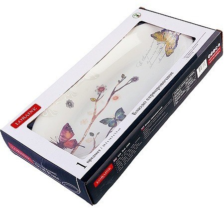 Блюдо сервировочное 28,2х14,5х3,5см Бабочки в саду LORAINE (60134)