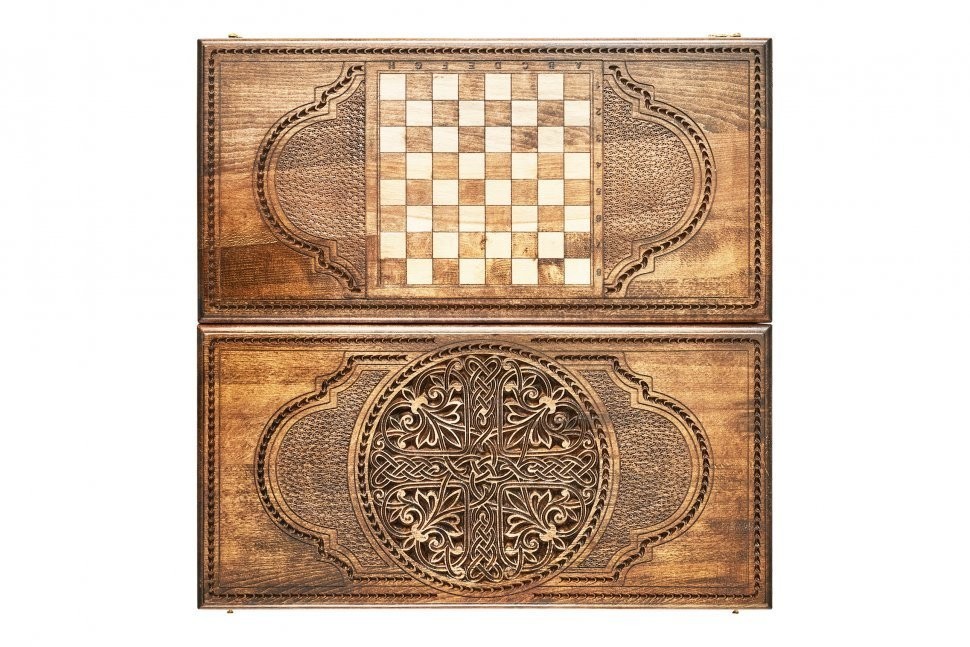 Нарды резные "Армянский узор 2", Mkhitaryan (28362)