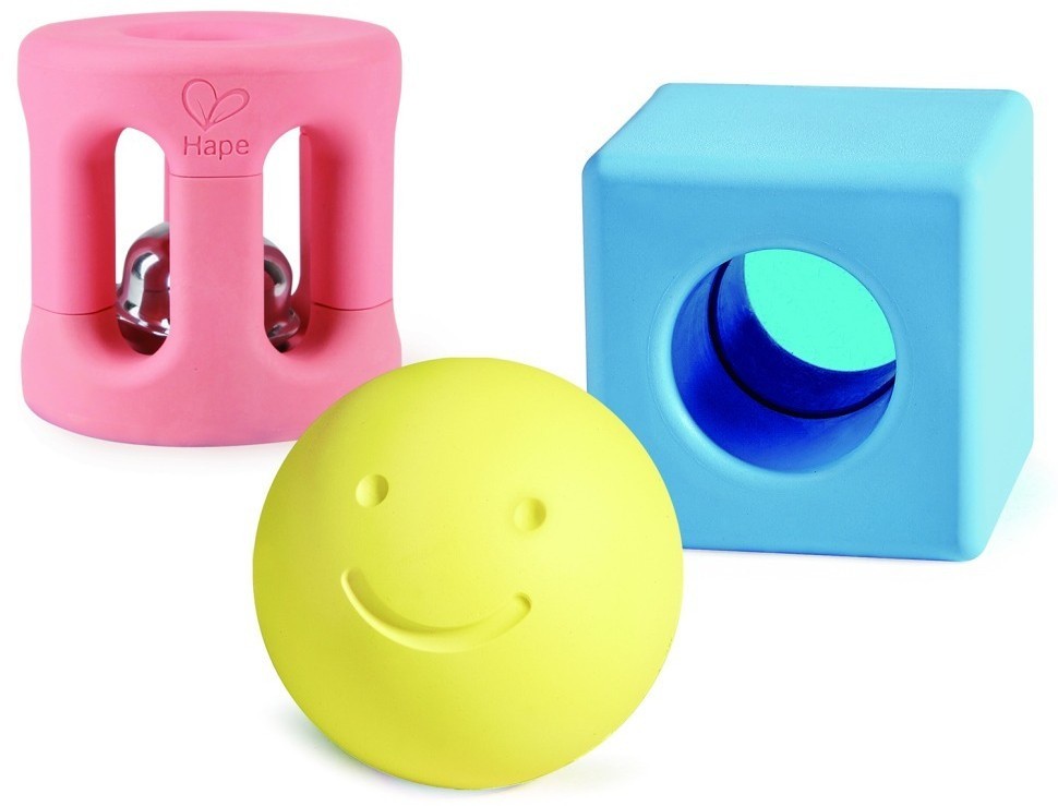Игрушка для малышей конструктор - погремушка "Улыбка", 3 предмета (E0454_HP)