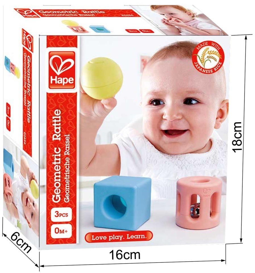 Игрушка для малышей конструктор - погремушка "Улыбка", 3 предмета (E0454_HP)