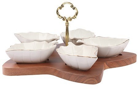 Менажница керамическая для сервировки 5 блюд LORAINE (90030-150)