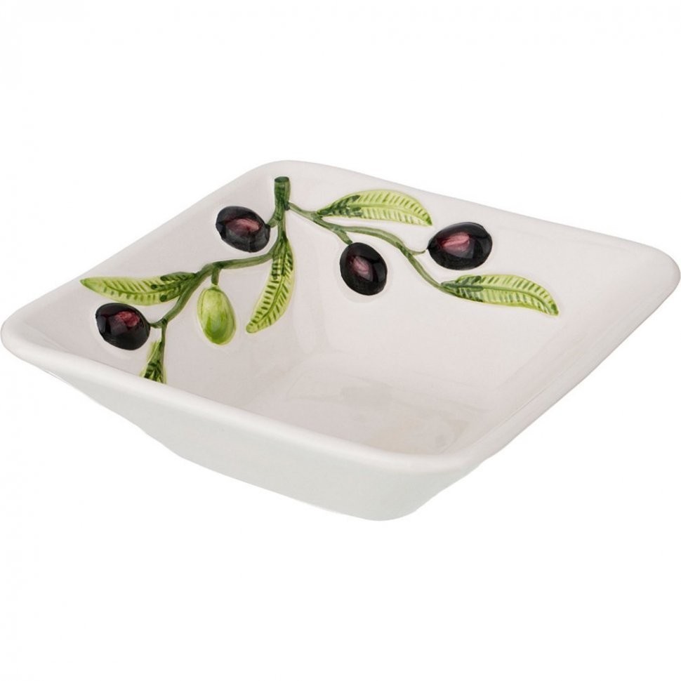 Салатник квадратный "оливки" 18х18см Annaluma (628-706)