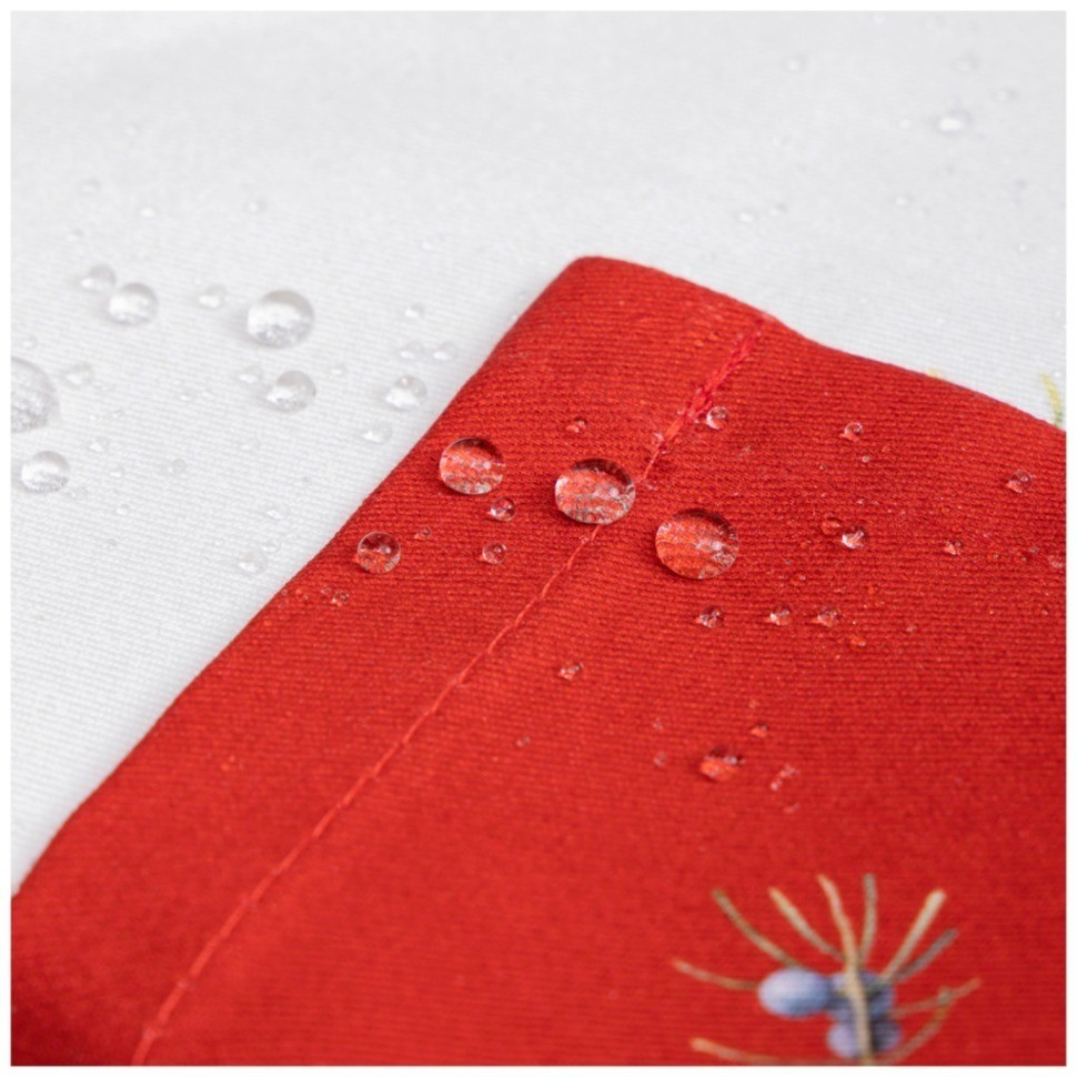 Скатерть "морозко.снегири" 160х220см ,красный, 100% хлопок,твил пропитка Lefard (850-745-21)