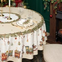 Скатерть круглая  &quot;щелкунчик&quot; ,190см ,бежевый , 100%хлопок , твил Lefard (850-757-25)