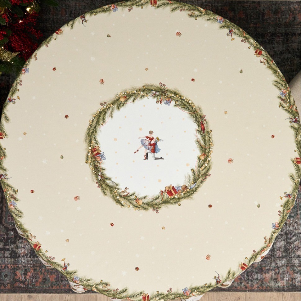 Скатерть круглая  "щелкунчик" ,190см ,бежевый , 100%хлопок , твил Lefard (850-757-25)