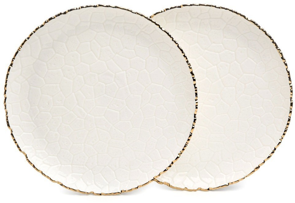 Набор тарелок обеденных lefard "charm" 2 шт. 26*2,5 см (с золотой линией) (779-352)