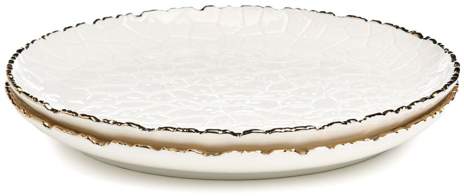 Набор тарелок обеденных lefard "charm" 2 шт. 26*2,5 см (с золотой линией) (779-352)