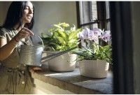 Кашпо для комнатных растений большое tierra, серо-бежевое (75509)