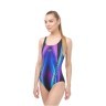 Купальник для плавания совместный Arena Iridiscent One Piece Swim Pro Back Black/Turquoise(1183 508) (632587)