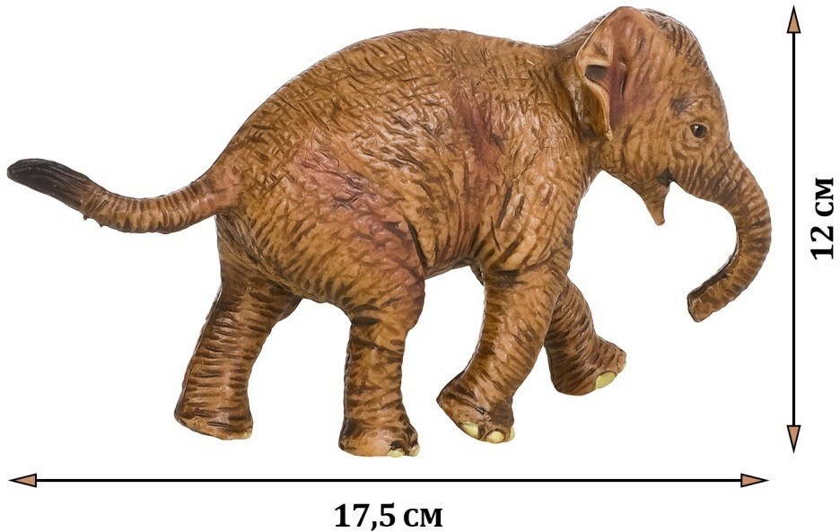 Набор фигурок животных серии "Мир диких животных": Семья слонов, 5 предметов (MM211-232)