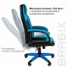 Кресло компьютерное BRABIX Tanto GM-171 TW/экокожа черное/голубое 532575 7083503 532575 (94603)