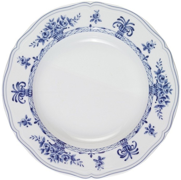 Тарелка LNAN032BL004230, 23 см, фарфор, white, blue, LE COQ