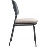 Стул с контрастным кантом pea, велюр, темно-серый/бежевый (77292)