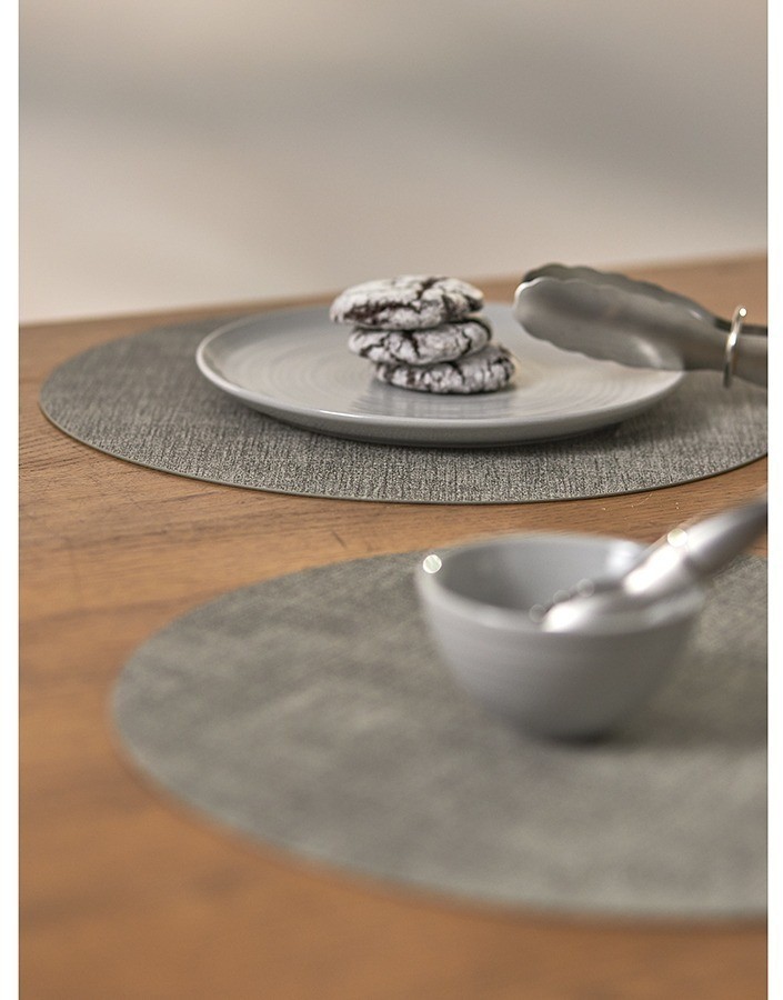 Набор из 4-х сервировочных салфеток leanera, D35 см, серые (76987)