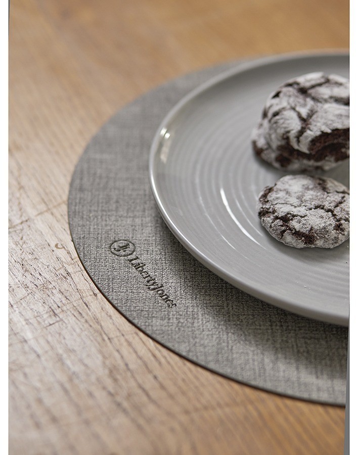 Набор из 4-х сервировочных салфеток leanera, D35 см, серые (76987)