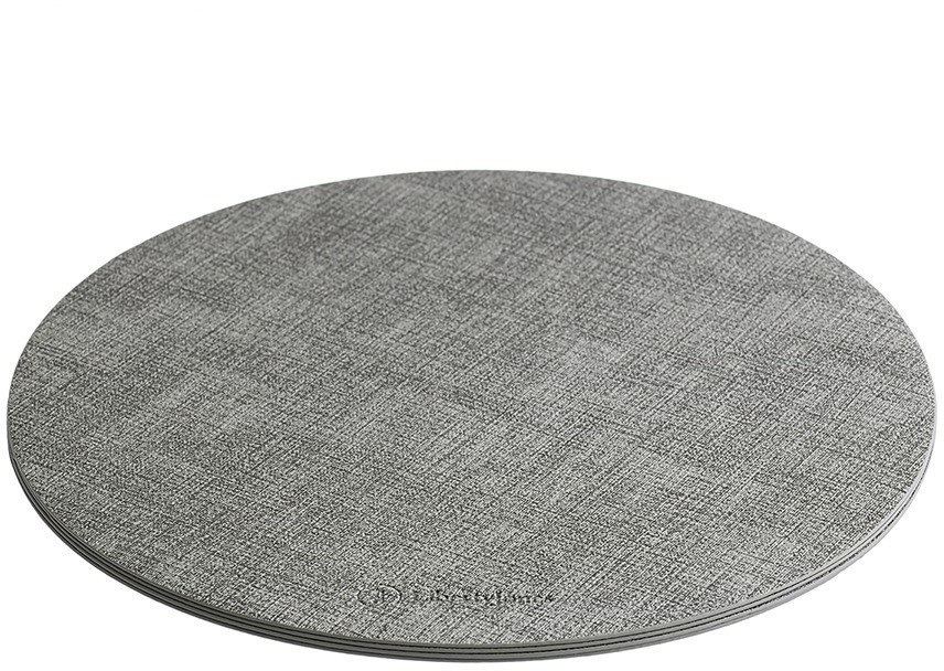 Набор из 4-х сервировочных салфеток leanera, D35 см, серые (76987)