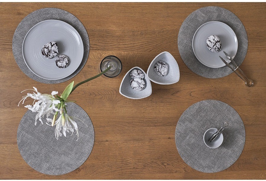 Набор из 4-х сервировочных салфеток leanera, D35 см, серые (76987)