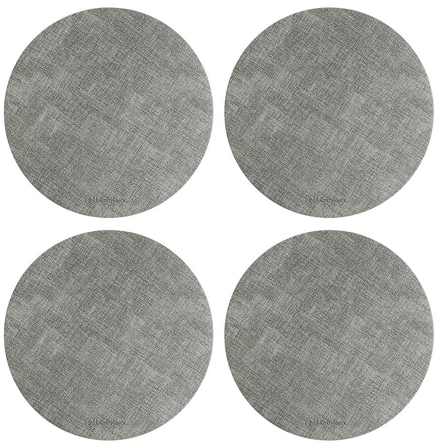 Набор из 4-х сервировочных салфеток leanera, D35 см, серые (76987)