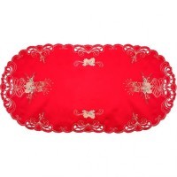 Салфетка &quot;новогодняя&quot; овал 60*120 см SANTALINO (829-128)