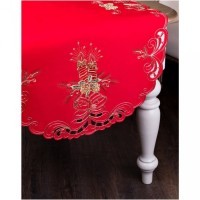 Салфетка &quot;новогодняя&quot; овал 60*120 см SANTALINO (829-128)