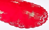 Салфетка &quot;новогодняя&quot; овал 60*120 см SANTALINO (829-128)