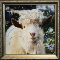 Картина Козлик с кристаллами Swarovski (1559)
