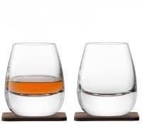 Набор стаканов с деревянными подставками islay whisky, 250 мл, 2 шт. (59319)