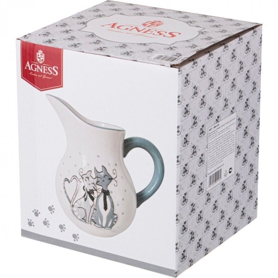 Кувшин "ля мур" 1250 мл. 18,5*14 см. высота=18,5 см. Agness (490-416)