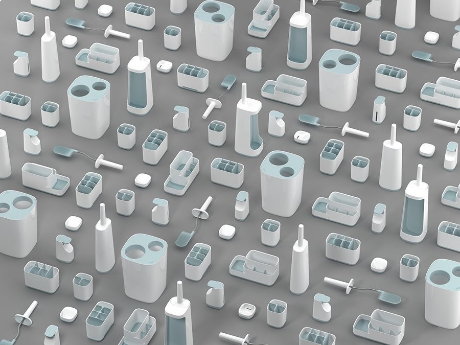 Диспенсер для мыла slim™, 350 мл, бело-голубой (58074)