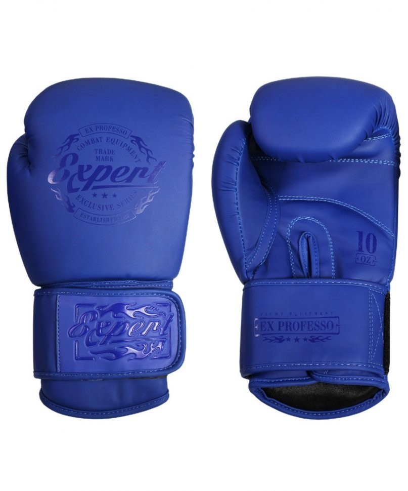 Перчатки боксерские BGS-V010, синий, 10 oz (845750)
