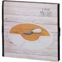 Менажница lefard &quot;native&quot; 4 секции 27*27*2 см, нож металл. для сыра (587-168)