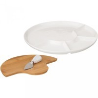 Менажница lefard &quot;native&quot; 4 секции 27*27*2 см, нож металл. для сыра (587-168)