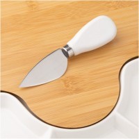 Менажница lefard &quot;native&quot; 4 секции 27*27*2 см, нож металл. для сыра (587-168)