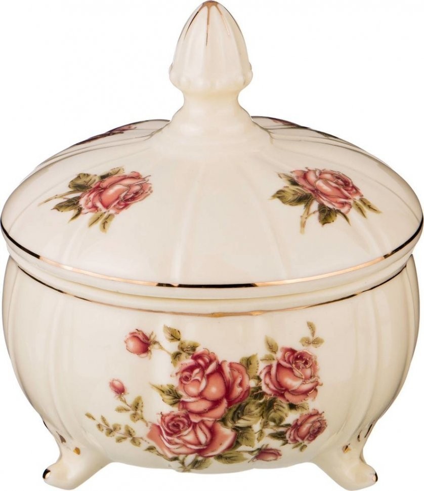 Сахарница "корейская роза" 12*12*13.5см 470мл Lefard (54-456)