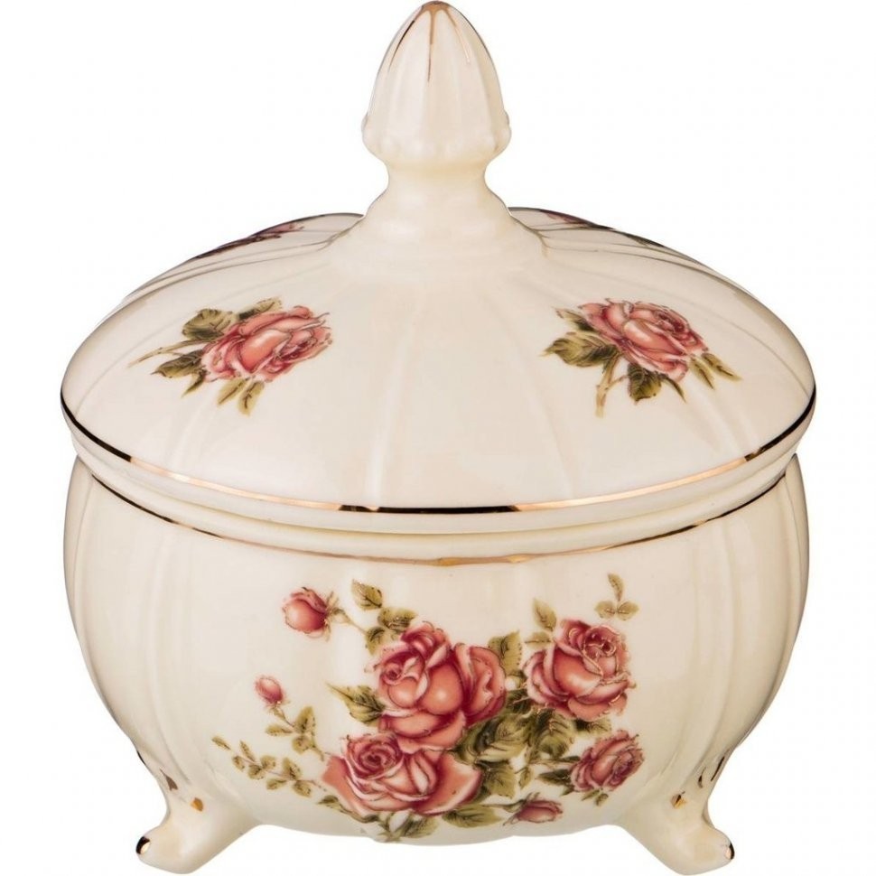 Сахарница "корейская роза" 12*12*13.5см 470мл Lefard (54-456)