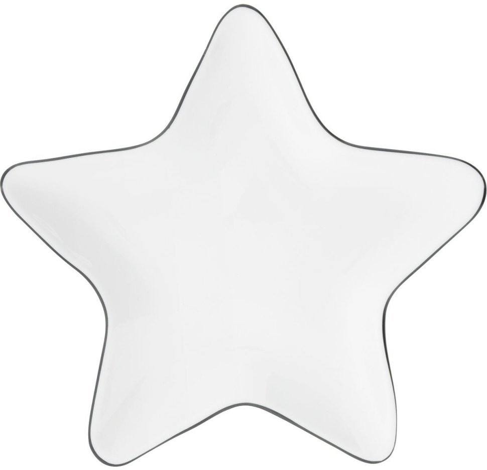 Bastion Collections Тарелка Star Black Edge LI/STAR PL 001 BL