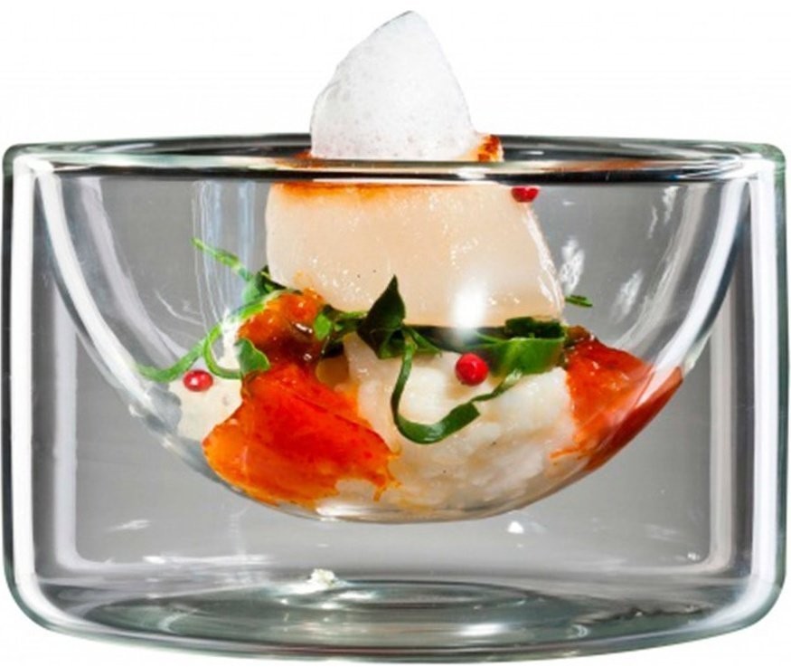 Bloomix Набор для порционной подачи закусок и десертов "Полумесяц" большой, 400 мл, 6шт X-022-400-set6