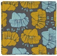 Скатерть из хлопка серого цвета с принтом Цветы из коллекции prairie, 170х250 см (69832)