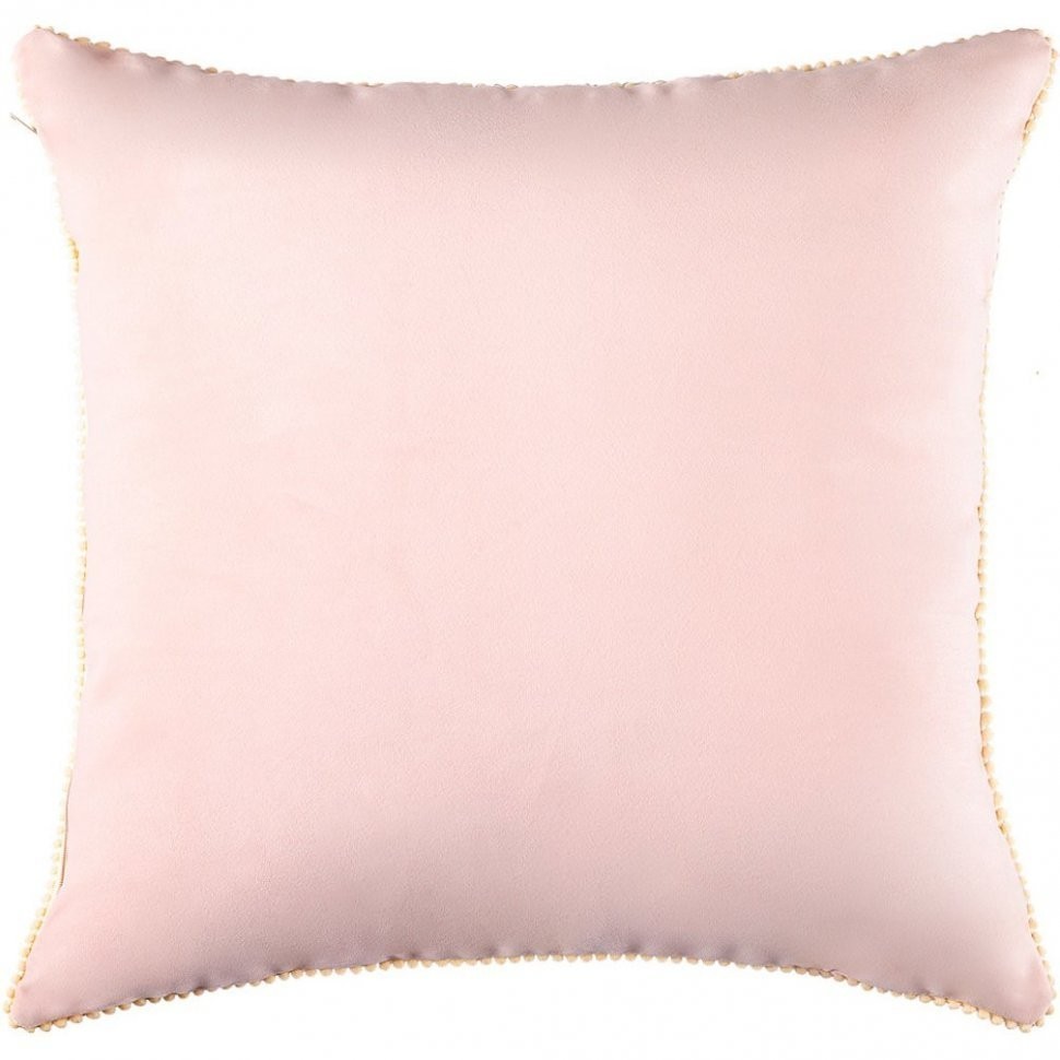 Подушка декоративная "фьюжен",45х45см,розовая,100%пэ вышивка SANTALINO (850-827-64)