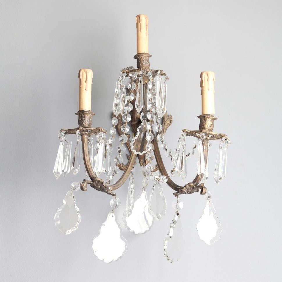 Бра Пьер PIERRE-3, бронза, стекло, mixed, ROOMERS FURNITURE