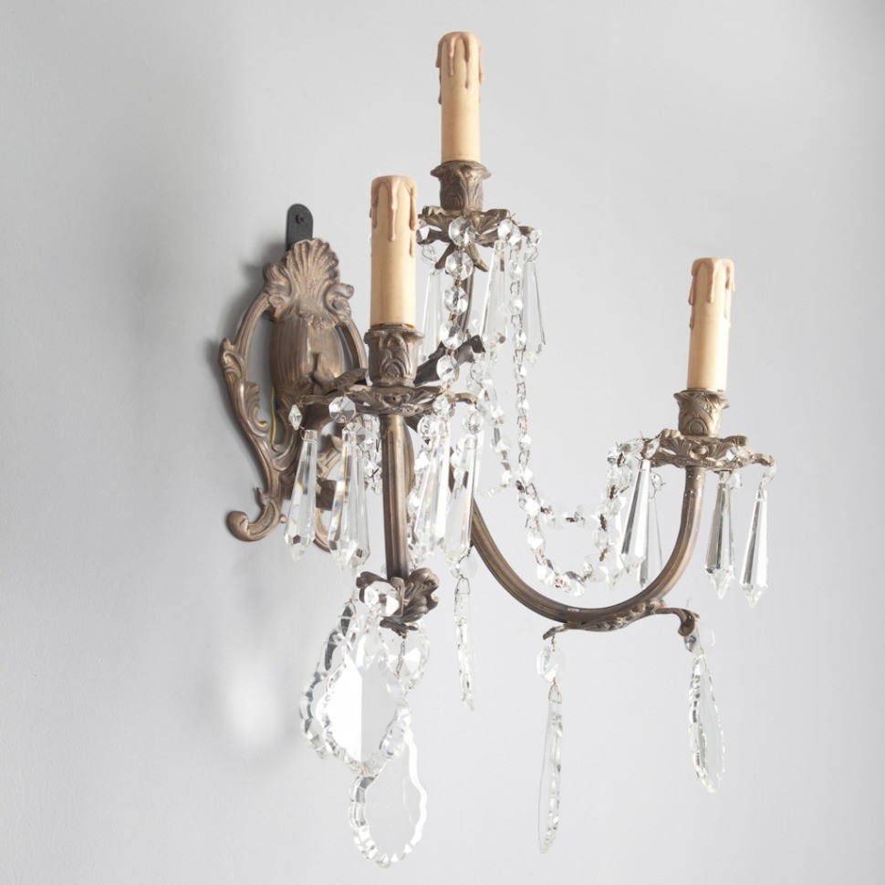 Бра Пьер PIERRE-3, бронза, стекло, mixed, ROOMERS FURNITURE