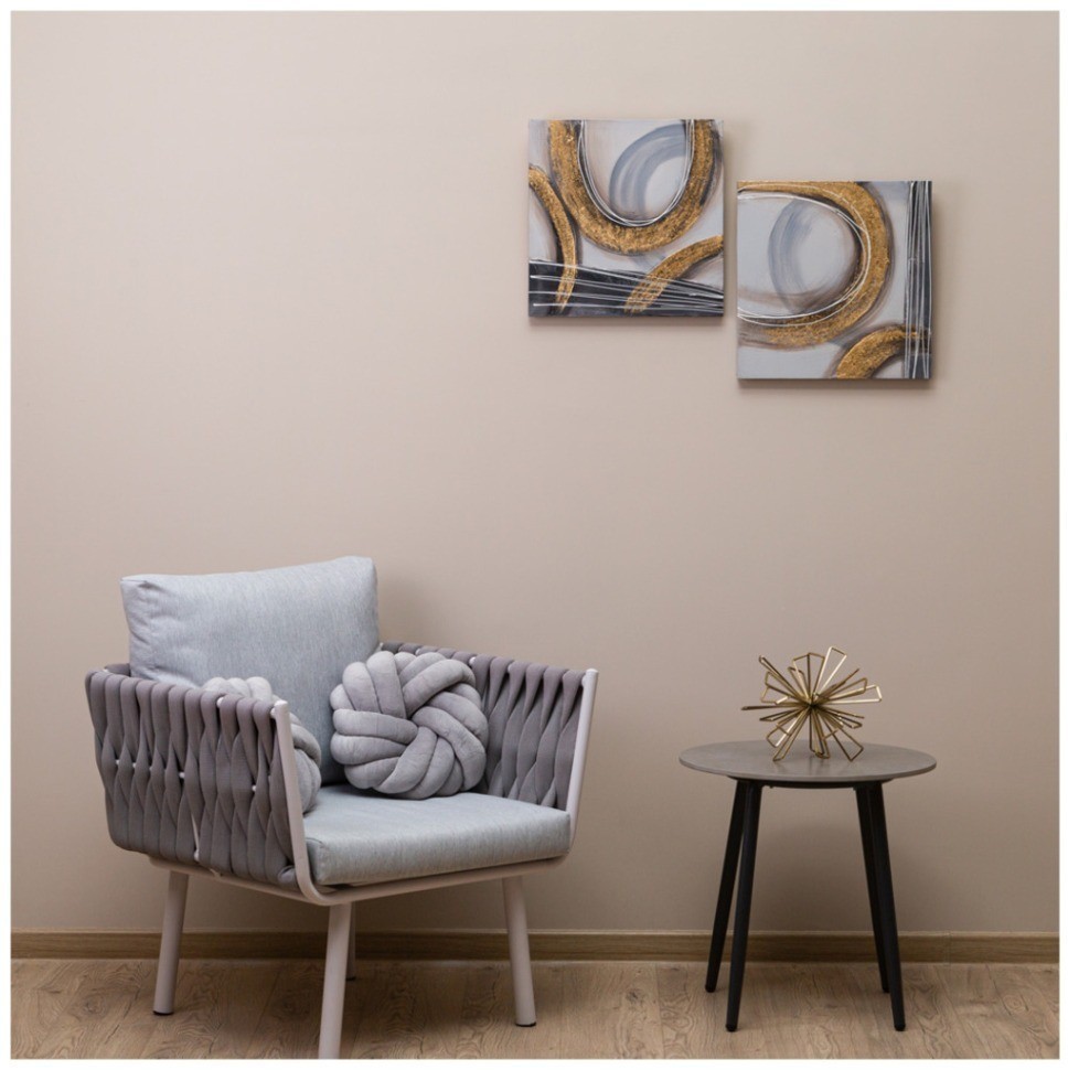 Комплект из 2-х картин "золотая абстракция" 40х40*2,5 см (каждая) Bronco (534-206)