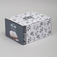 Масленка lefard &quot;flowers story&quot; с дер. кнопкой, ножом для масла 16,5*12,5*8 см (474-257)