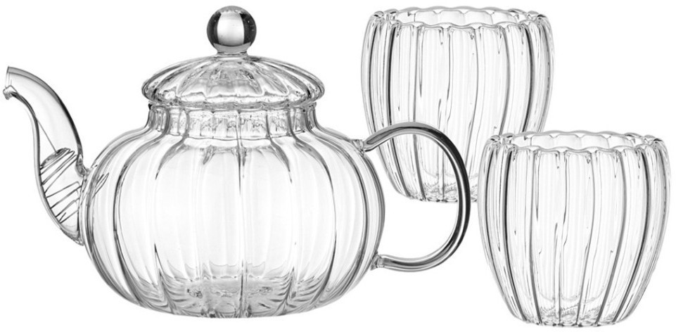 Набор чайник 600мл и 2 кружки 250мл Agness (887-261)