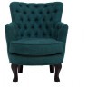 Кресло велюр синий/бирюзовый 64*70,5*77см (TT-00000969)