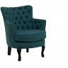 Кресло велюр синий/бирюзовый 64*70,5*77см (TT-00000969)