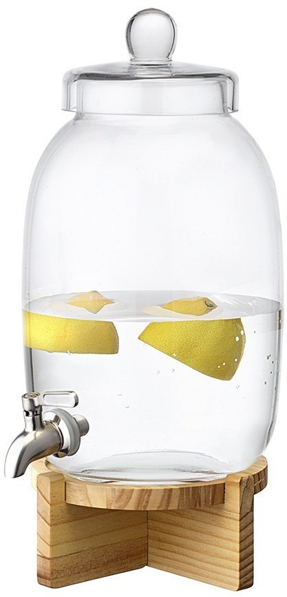 Диспенсер для напитков на деревянной подставке flo, 5,4 л (77559)