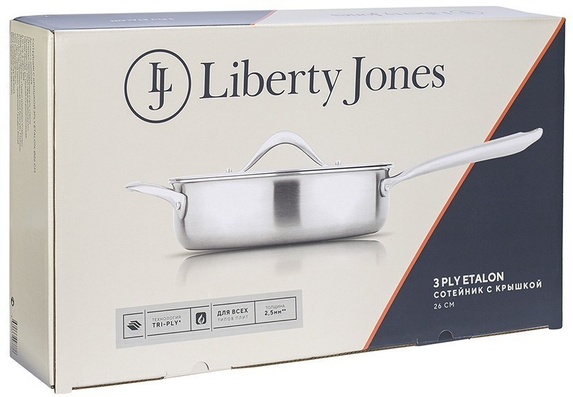 Сотейник с крышкой 3ply etalon, D26 см (77015)